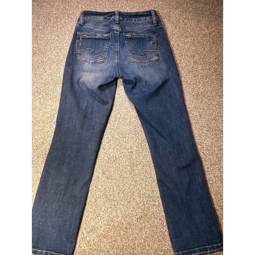 Silver Jeans Co Womens Size 24 x 23.5 Blue Suki Capri - Picture 5 of 10